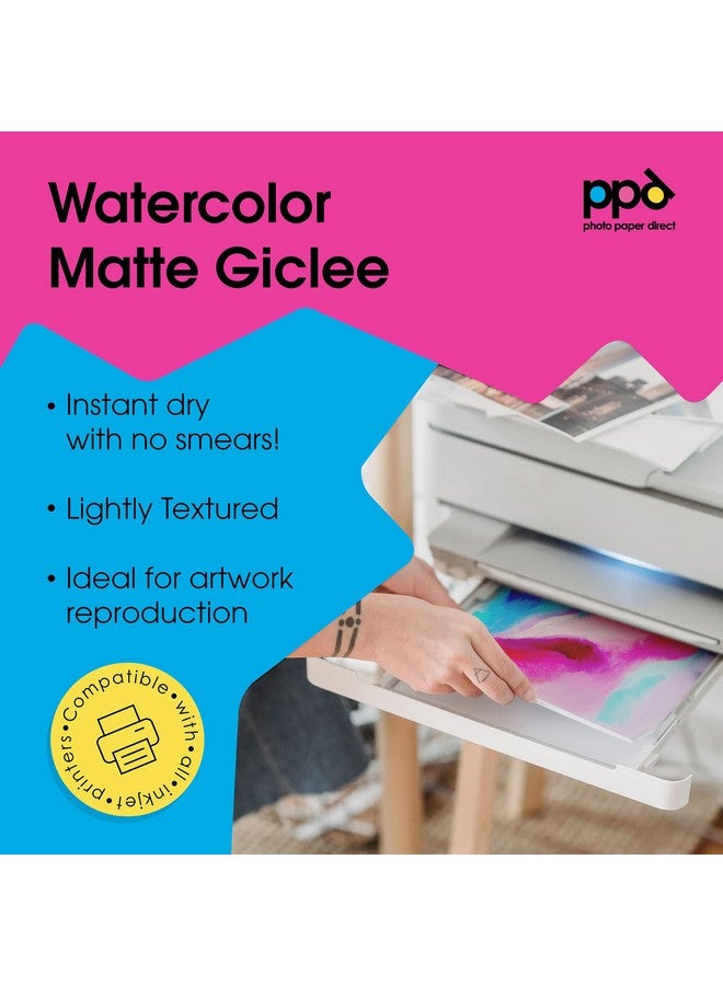ppd Inkjet Watercolor Matte Giclee Fine Art Archival Printer Paper 8.5X11" 64Lb 240Gsm X 25 Sheets (Ppd074-25) - Image 2