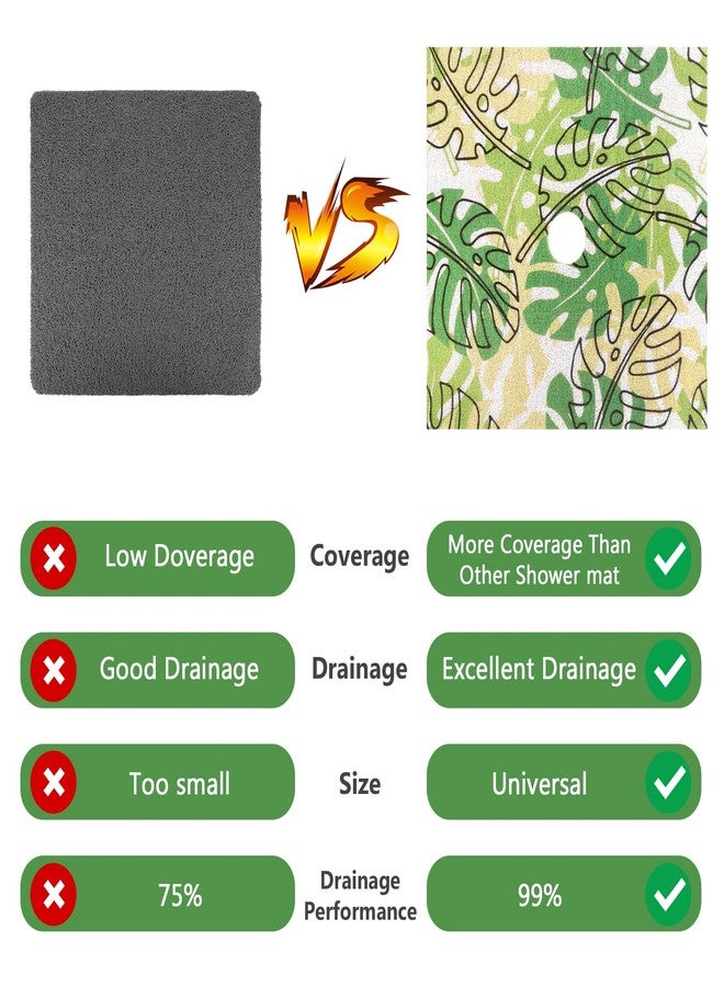 Mofonky Shower Mat Non Slip: 24 x 24 Inch Shower Mats for Inside Shower - Square Anti Slip Shower Matt for Elderly - Image 2