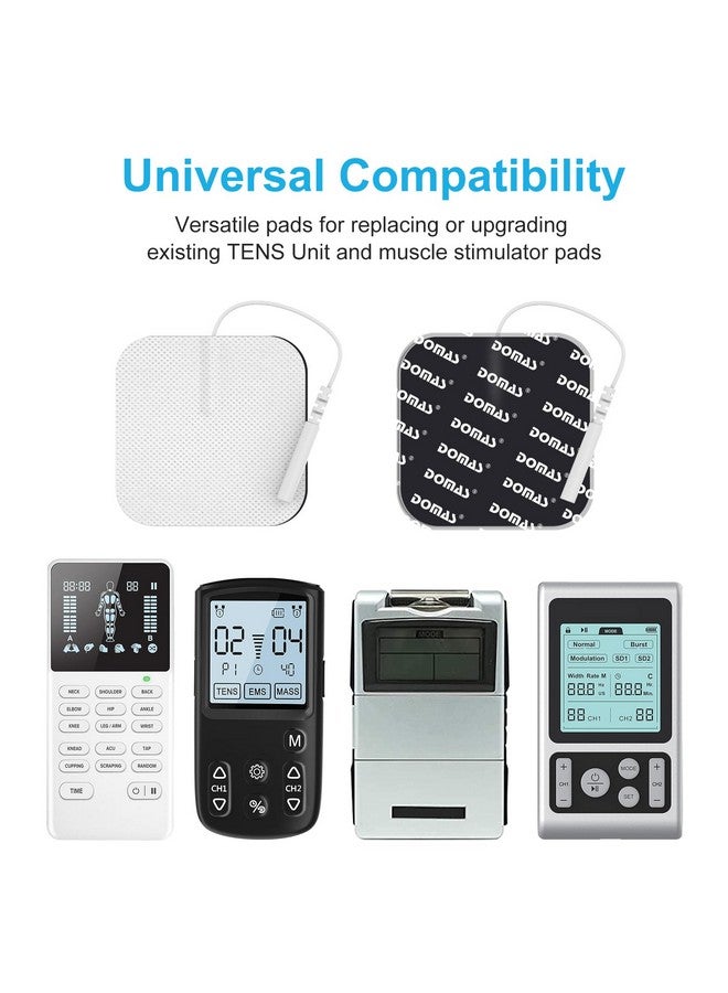 DOMAS 24 PCS TENS Unit Electrode Pads with Pad Holder, 2"x2" & 2"x4", Made-in-USA Gel, Reusable 30+ Times, Compatible with TENS 7000, AUVON, Etekcity - Image 2
