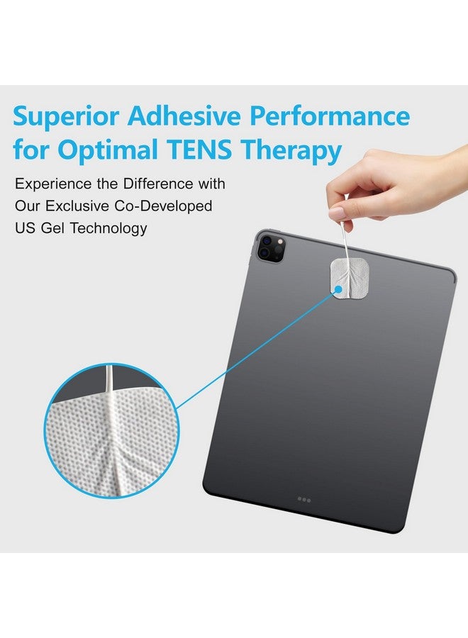 DOMAS 24 PCS TENS Unit Electrode Pads with Pad Holder, 2"x2" & 2"x4", Made-in-USA Gel, Reusable 30+ Times, Compatible with TENS 7000, AUVON, Etekcity - Image 3