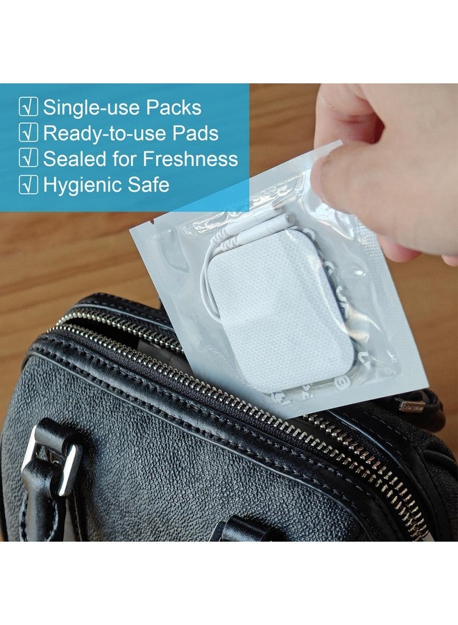 DOMAS 24 PCS TENS Unit Electrode Pads with Pad Holder, 2"x2" & 2"x4", Made-in-USA Gel, Reusable 30+ Times, Compatible with TENS 7000, AUVON, Etekcity - Image 4