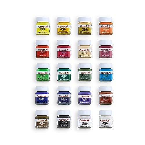 Camel Acrylic Ultra, Pearl and Metallic Colour Set - Pack of 20 shades - Image 2