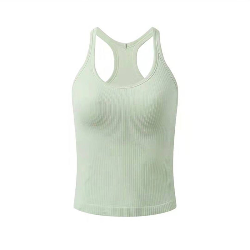 Generic Womens Quick-Dry Yoga Tank Top Sleeveless Running Fitness Vest Green  - Image 1