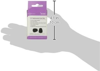 DMI Walker and Cane Tips with Metal Inserts  Inch Black 2 Count Pack of 1 - Image 2