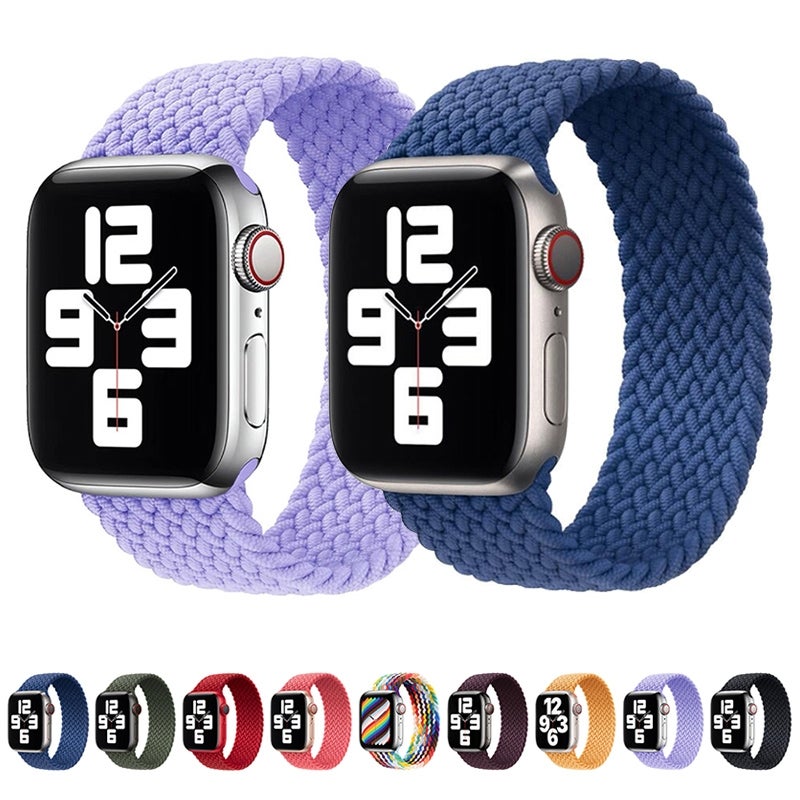 إيروريكس سوار ساعة نايلون مضفر بدورة واحدة لساعة أبل ألترا 49 مم وساعة ألترا 2 49 مم / سلسلة 9 و8 و7 45 مم / سلسلة 3 وSe 2 و6 وSe و5 و4 44 مم / سلسلة 3 و2 و1 42 مم، الطول: متوسط 155 مم (أخضر زيتوني) - Image 4