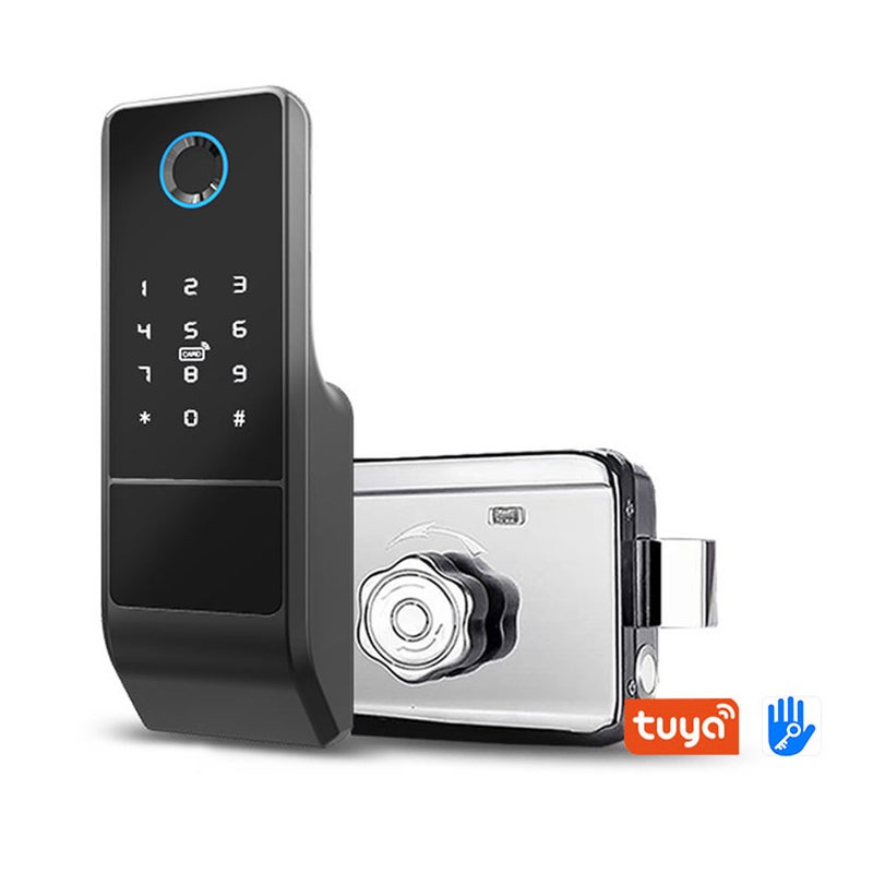 Tuya WiFi Intelligent Door Lock Home Apartment Intelligent Lock 5 In 1 Unlocking Smartphone Fingerprint Code Password Card Keys Unlocking Intelligent Home Anti-theft Securitys Lock - Image 3