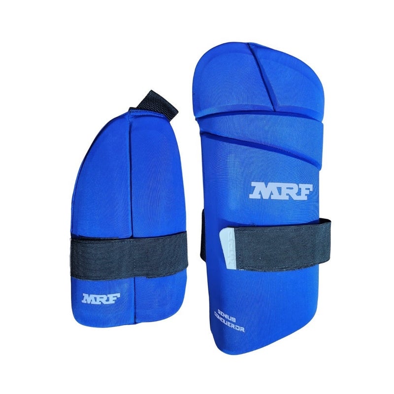 إم آر إف واقي الفخذ للكريكيت MRF MRF Genius Dual Cricket Thigh Guard Junior - Youth, Left Hand, blue-1 - Image 1