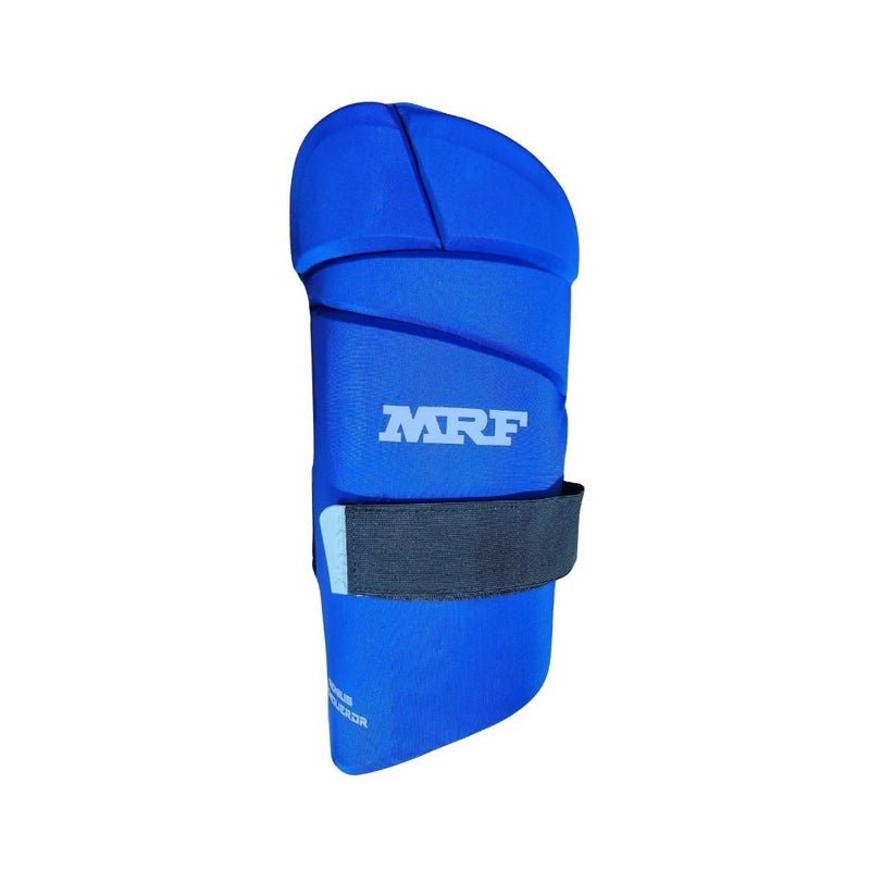 إم آر إف واقي الفخذ للكريكيت MRF MRF Genius Dual Cricket Thigh Guard Junior - Youth, Left Hand, blue-1 - Image 2