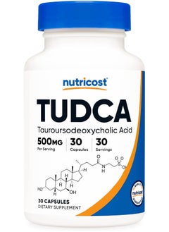 Nutricost Nutricost Tudca 500mg, 30 Capsules (Tauroursodeoxycholic Acid) - Premium Quality, Gluten Free  - Image 1