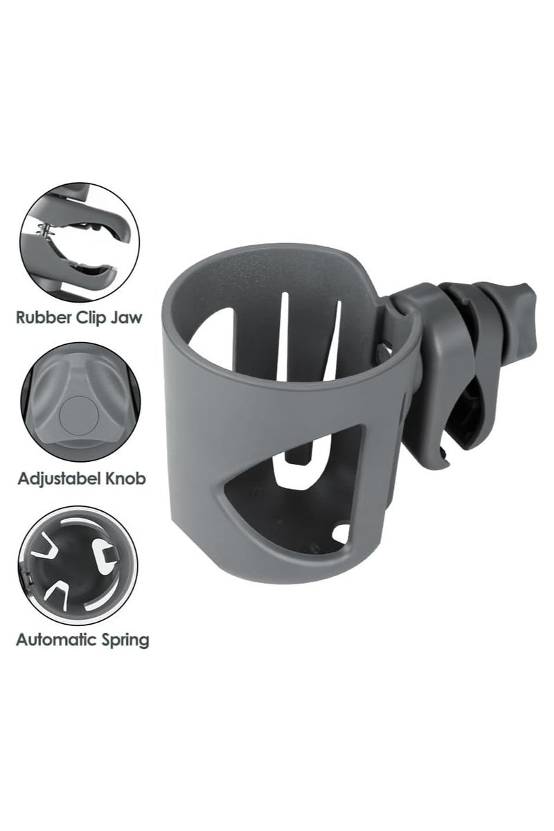 Generic Cup Holder Stroller Cup Holder Large Caliber Designed Cup Holder 360 Degrees Universal Rotation Cup Drink Holder  - Image 3