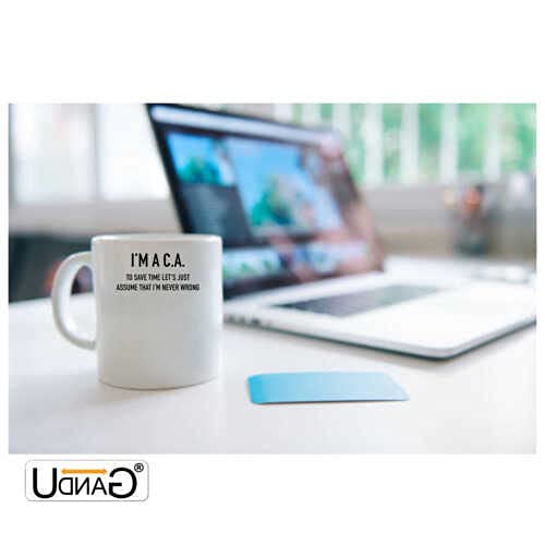 UDNAG ® White Ceramic Coffee/Tea Mug 'Chartered Accountant | I'm a C.A. to Save time Lets just Assume That I'm Never Wrong' Perfect for Gifting [350ml] - Image 2