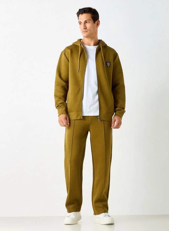 Emperor Emperor Solid Track Pants with Drawstring Closure and Pockets