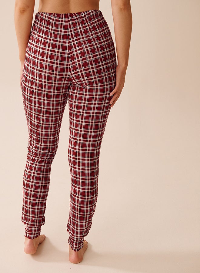 La Vie en Rose Red Floral Print Long Sleeve PJ Set - Image 5