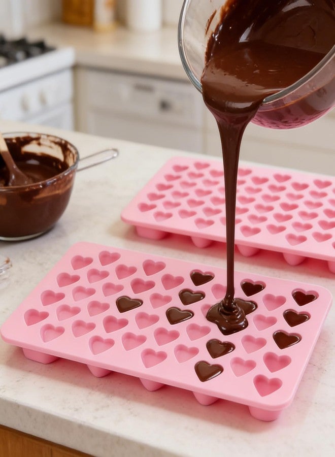 weizedm 2 Pcs Heart Silicone Molds,Gummy Molds,Nonstick Food Grade Silicone,for Baking Chocolate Jelly Cake Candy - Image 3