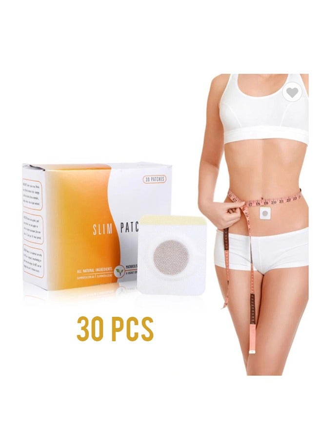EELHOE Slim Patch- Natural Herbal Essence Fat Burn Slim Body Slimming Patch, Healthy and Mild, Safe and Effective, Help Detoxify Tone and Tighten Skin 30Pcs - Image 1