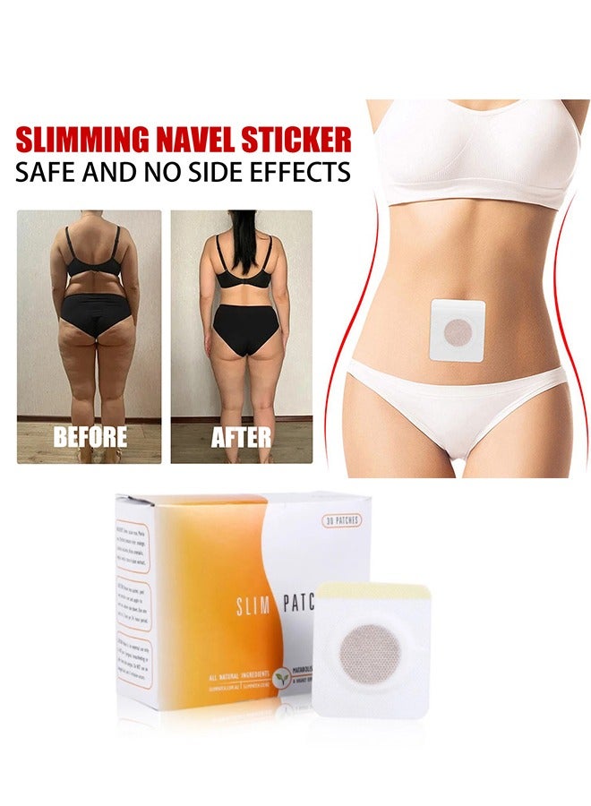 EELHOE Slim Patch- Natural Herbal Essence Fat Burn Slim Body Slimming Patch, Healthy and Mild, Safe and Effective, Help Detoxify Tone and Tighten Skin 30Pcs - Image 2