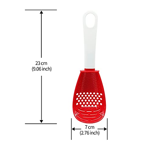Ouboda 6 in 1 Multifunctional cooking gadgets, 356°F Heat Resistant kitchen gadgets, Egg Separator, Cooking, Draining, Mashing, Grating, Cooking spoon red - Image 3