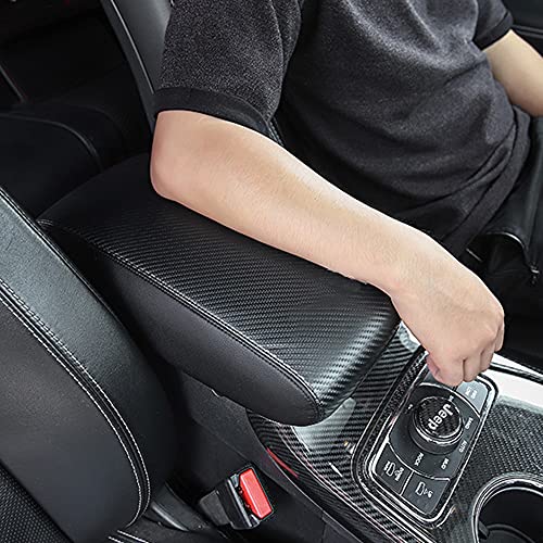 INTGET Car Center Console Armrest Cover for 2011-2020 2021 Jeep Grand Cherokee Accessories Arm Rest Box Pad Console Lid Protection Saver for Grand Cherokee Console Cover(Carbon Fiber Texture) - Image 5