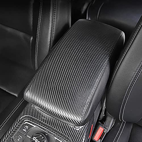 INTGET Car Center Console Armrest Cover for 2011-2020 2021 Jeep Grand Cherokee Accessories Arm Rest Box Pad Console Lid Protection Saver for Grand Cherokee Console Cover(Carbon Fiber Texture) - Image 1