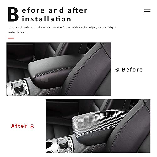 INTGET Car Center Console Armrest Cover for 2011-2020 2021 Jeep Grand Cherokee Accessories Arm Rest Box Pad Console Lid Protection Saver for Grand Cherokee Console Cover(Carbon Fiber Texture) - Image 3