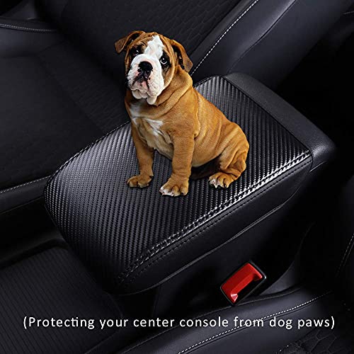 INTGET Car Center Console Armrest Cover for 2011-2020 2021 Jeep Grand Cherokee Accessories Arm Rest Box Pad Console Lid Protection Saver for Grand Cherokee Console Cover(Carbon Fiber Texture) - Image 4