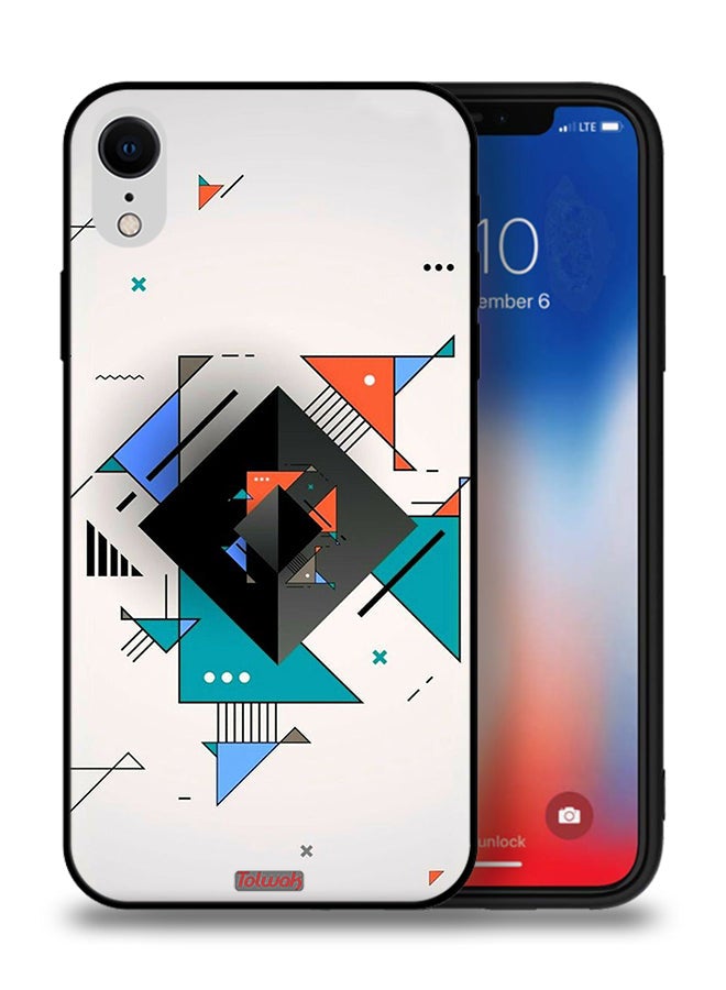 Tolwak Apple iPhone XR Protective Case Square And Triangle Shapes Abstract Pattern - Image 1
