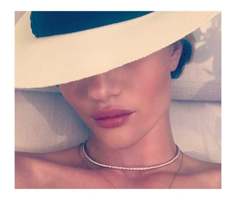 EFTOM Silver Rhinestone Choker Necklace Diamond Tennis Necklaces for Women 1 Row - Image 5