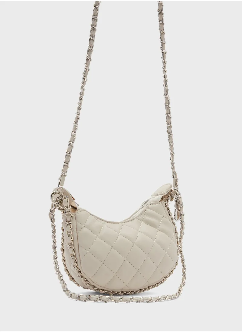جينجر Quilted Crossbody Bag With Chain