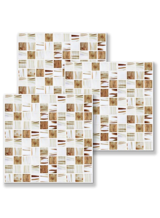 Bluejw 10 Pieces Tile Sticker Fashion Mosaic Tile Stickers Kitchen Waterproof Removable Wall Stickers Bedroom Floor Stickers - Image 1