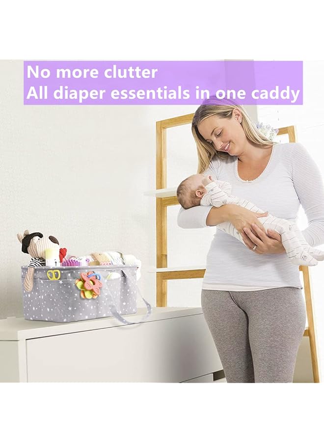 erorex Baby Diaper Caddy Organizer Extra Large Diaper Caddy Organizer For Boy Girl Diaper Holder Tote Bag  - Image 2