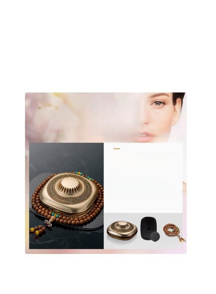 Car Aromatherapy Three Piece Set (Fragrance+Anti Slip Pad+Wooden Bracelet)  - Image 1