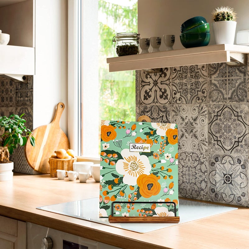 Relaehih 3 Ring Recipe Binder 8.5" x 11" Recipe Book Recipe Binder Kit with 60 Printed Recipe Cards 4'' x 6'', 8 Category Dividers to Write in Your Recipes, Unique Gifts for Women (Green) - Image 4