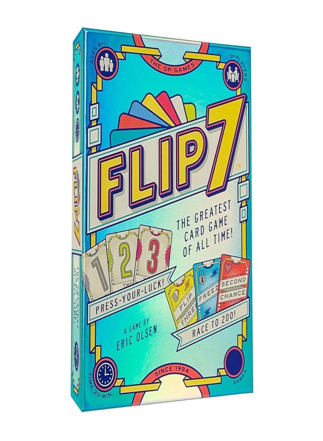 53 Arts Flip 7, The Ultimate Blend of Press Your Luck and Strategy, Fast-Paced Addictive Card Game, Quick to Learn, Perfect for Game Nights, Ages 8 & Up, 20 Minutes Play Time