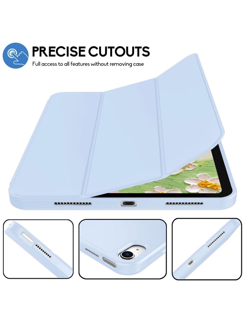 Raxoom iPad 10th Generation Case 2022 with Pencil Holder - Soft TPU Back Protective Smart Trifold Stand Cover for iPad 10.9 Inch (10th Gen), Auto Wake/Sleep - Sky Blue - Image 5