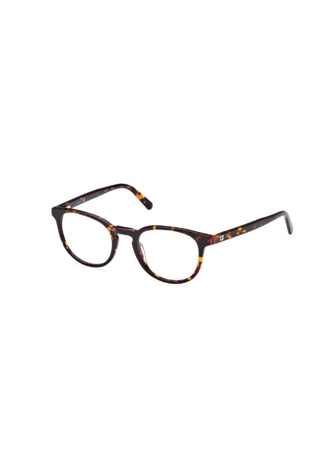 GUESS Gu50069 Square Acetate Frames For Men Size 49, Havana - Image 1