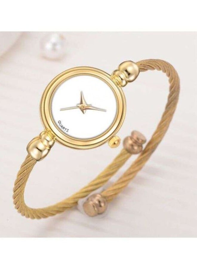 Vintage Women's Bracelet Watch, Waterproof Stainless Steel Band, Retro Ladies Quartz Wristwatch, Perfect for Daily Wear and Special Occasions  - Image 1