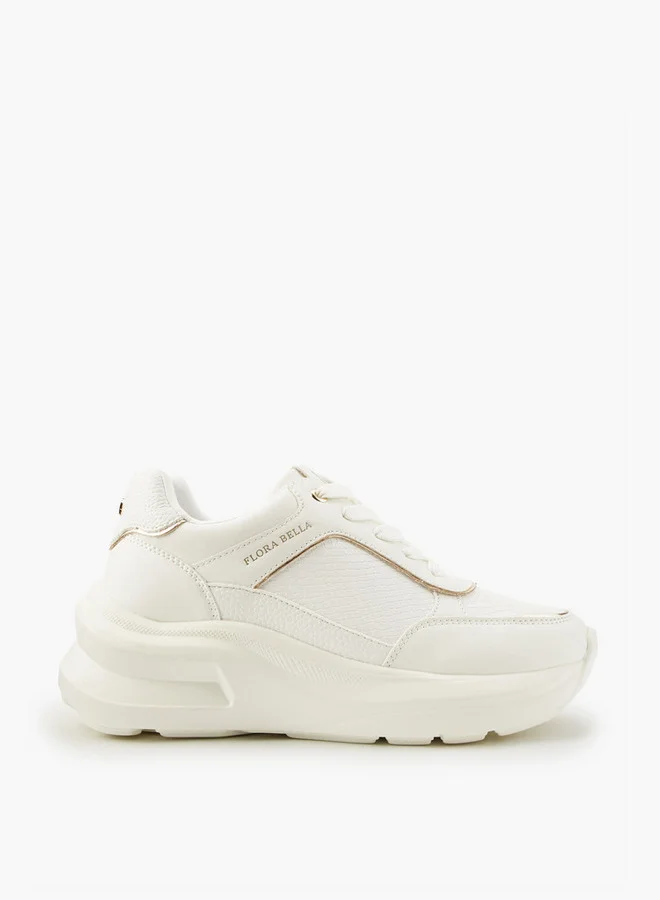 فلورا بيلا من شو إكسبرس Textured Lace-Up Sneakers
