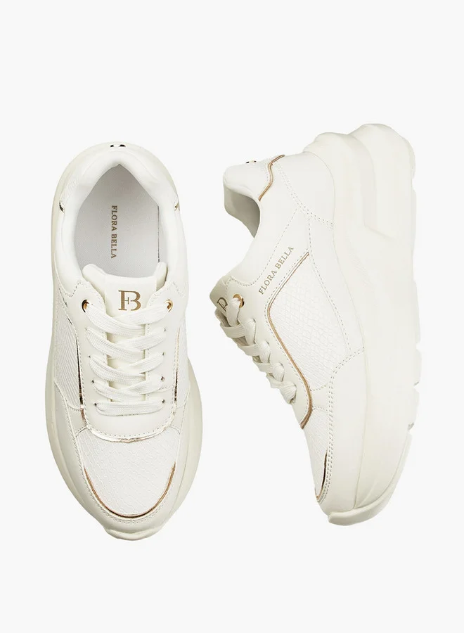 فلورا بيلا من شو إكسبرس Textured Lace-Up Sneakers