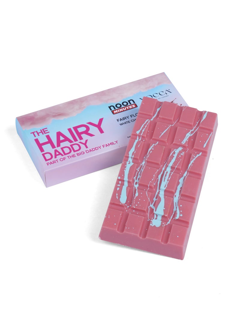 The Big Daddy Hairy Daddy Candy Floss in White Chocolate Bar (Viral Angel Hair Chocolate)  (VOCCA) 150g - Image 2