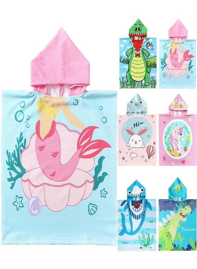 NovForth Kids Beach Towel for Boys Girls, Mermaid Hooded Bath Towel Wrap, Toddler Pool Towel with Hood - Image 1