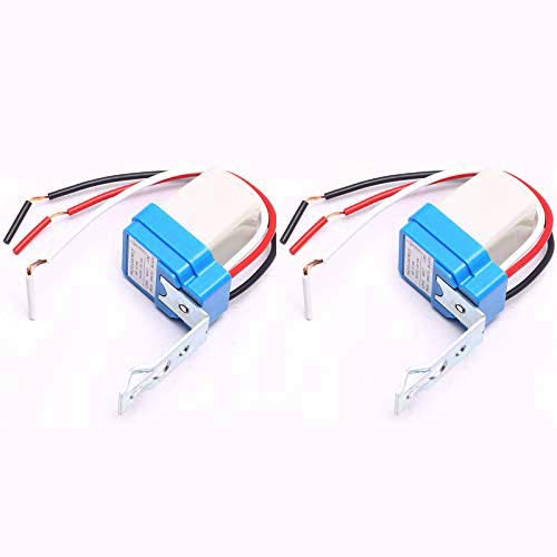 DEVMO 2PCS AC DC 12V Auto On Off Photocell Street Light Sensor Switch Photoswitch