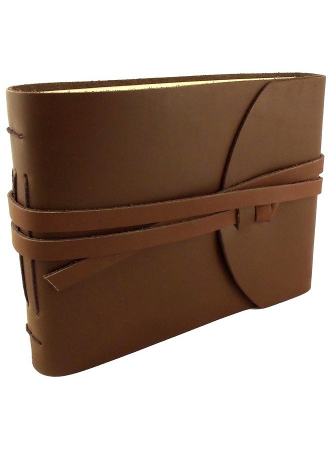 Rustic Ridge Leather Genuine Photo Album with Gift Box - Scrapbook Style Pages - Holds 100 4x6 or 5x7 Photos - Photo Book 6x8" - Image 1
