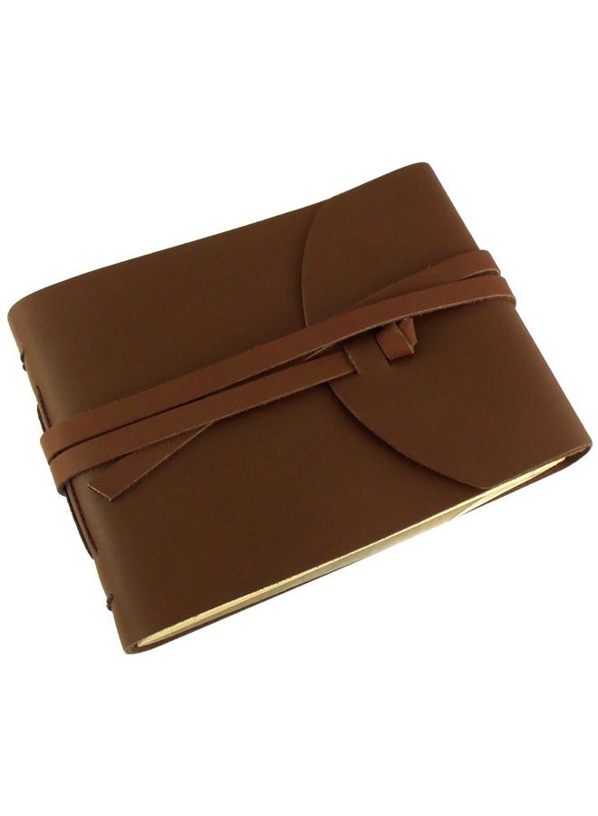Rustic Ridge Leather Genuine Photo Album with Gift Box - Scrapbook Style Pages - Holds 100 4x6 or 5x7 Photos - Photo Book 6x8" - Image 4