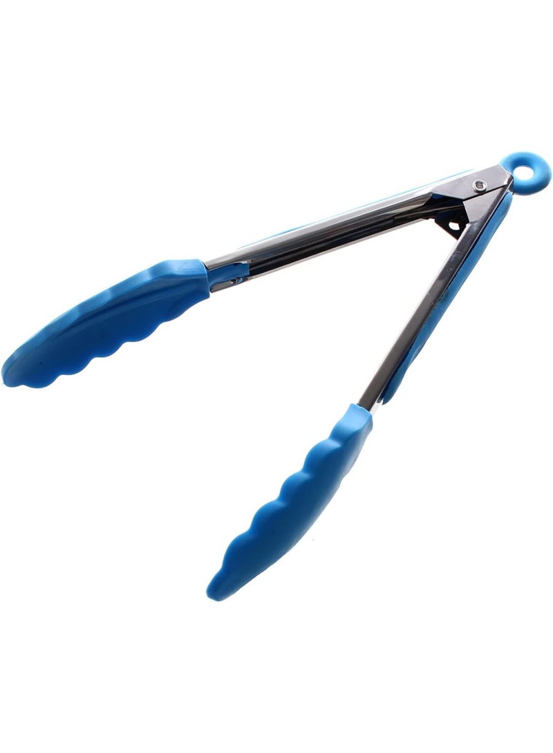 Generic Silicone Food Tongs with Stainless Steel Handle – Heat Resistant, Non-Slip Grip, Safe for Non-Stick Cookware, Ideal for Cooking, Grilling, and Serving – Multicolor - Image 4