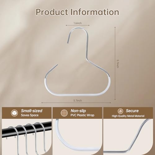 Volpki 8-Pack Hat Hanger,Hat Storage for Baseball Caps,The Anti-Slip Design Keeps Hats, Ties, Belts and Bags Neatly Organized for Easy Access. Hat Organizer for Closet(Thick White Version) - Image 2