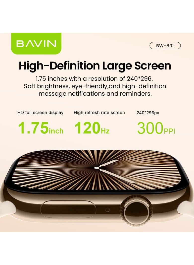 Bavin BW-601 Smart Watch w/ GPT AI & Heart Rate Monitoring & 15-Languages Translator and 1.75 inch Display Screen - Image 4