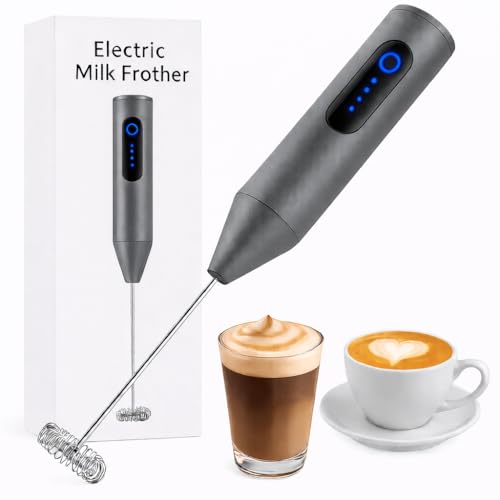 Uzox Rechargeable Milk Frother & Coffee Whisker with Dual Spring Tech|Coffee Frother Electric Blender Mixer |Whisker|Hand Blender|Coffee Maker and Beater Electric|Rechargeable|Milk Frother(new bitter) - Image 1