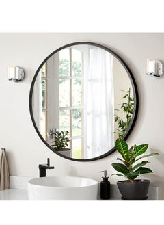NZONE STORE Elegant circular wall mirror with black frame || 100 cm  - Image 3