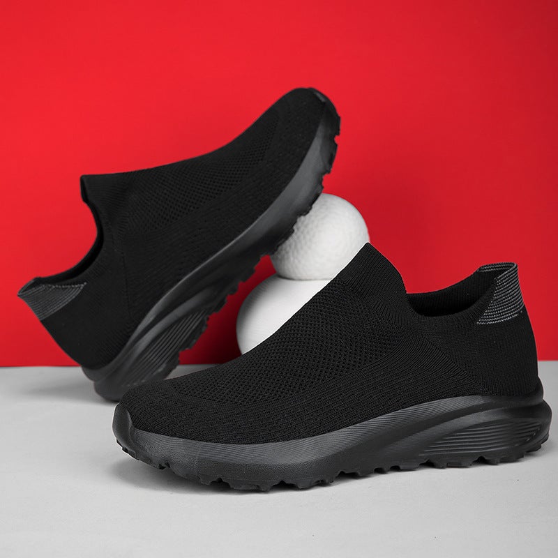 Children'S Shoes New 2025 Men'S Shoes Fly Woven Casual Shoes Oversole Shoes Plus Size Casual Shoes Socks Shoes Wide Toe Shoes Sneaker - Image 3