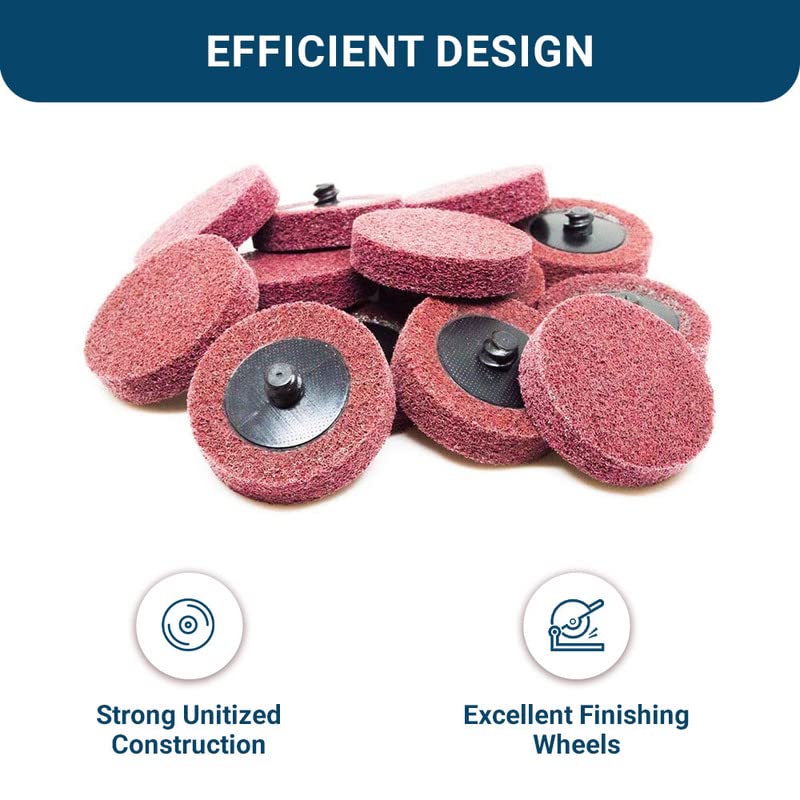 Benchmark Abrasives 2 Inch Sanding Discs Quick Change Aluminum Oxide Surface Preparation Wheels Polishing Wheel for Drill, Die Grinder Sanding Disc Paint Stripper & Removal - (10 Pack), Maroon - Fine - Image 4